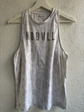 NOBULL White Floral-Print Performance Tank